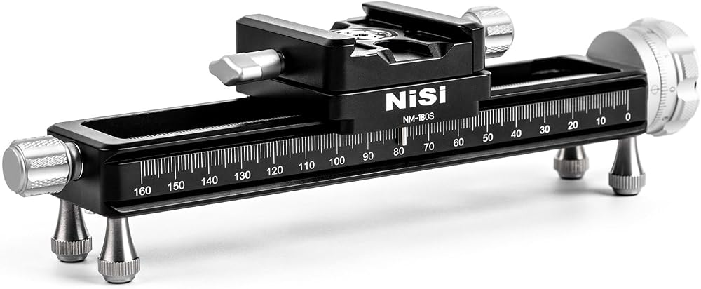 NiSi NM-180 Macro Focus Sliding Rail 160mm CNC Aluminium Arca Swiss