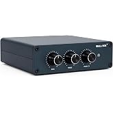 IBALL&middot;BOX2 Channel Stereo Amplifier, Class D Mini Power Amplifier for Passive Speakers, 3.5mm AUX Input Desktop Home Audio Amp with Bass and Treble Control, Compact HiFi Amp for Bookshelf Speakers