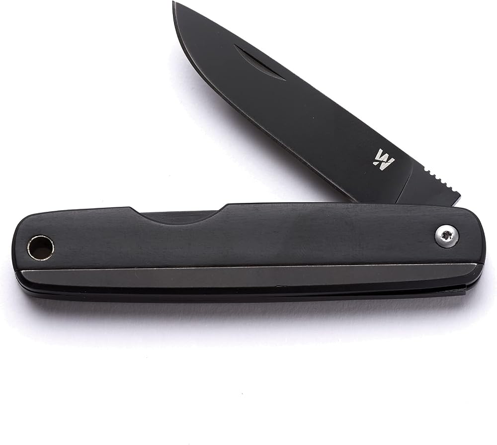 Whitby Pocket Knife Stainless Folding Knife Black Pakkawood Handle 2.25" Blade