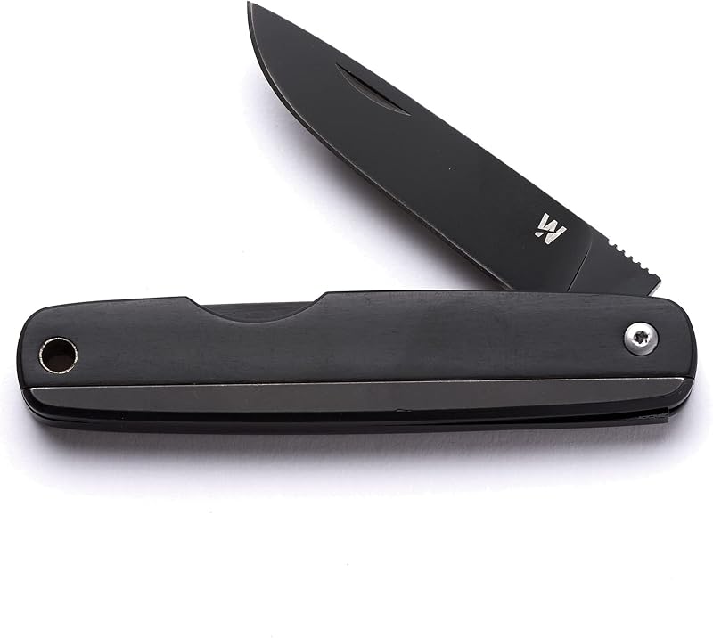Whitby Pocket Knife Stainless Folding Knife Black Pakkawood Handle 2.25" Blade