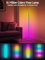 Tyute LED Floor Lamp RGB Corner Lamp with App Remote Music Sync 150cm view 4