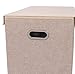 BirdRock Home Double Laundry Hamper with Lid and Removable Liners | Linen | Easily Transport Laundry | Foldable Hamper | Cut Out Handles