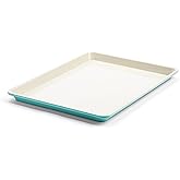 GreenLife Bakeware 18” x 13” Half Cookie Sheet Baking Pan, Non-Toxic PFAS-Free Healthy Ceramic Nonstick, Oven Safe to 450°F, Easy Release, Even Heating, Easy Clean, Turquoise