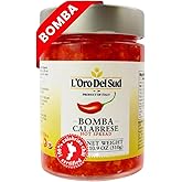 L'Oro Del Sud Calabrian Bomba Hot Pepper Sauce/Spread (10.9 oz) 310g | Certified Authentic, Bomba Calabrese, Spicy Mixed Vegetable Spread for Sauces, Marinades, Pizza and Dishes Product of Italy