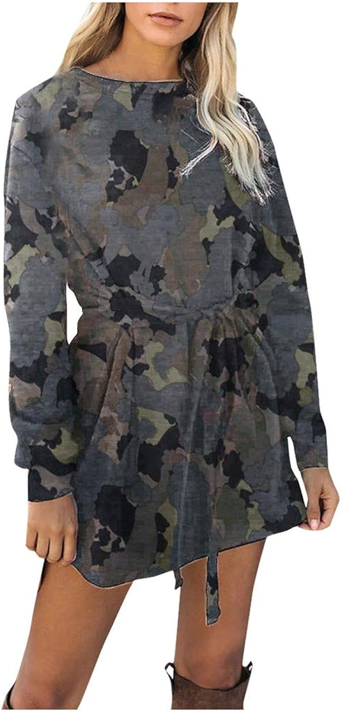 camouflage sweater dresses