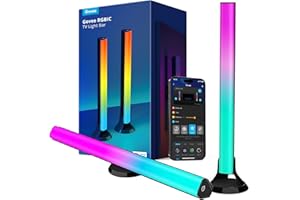 Govee RGBIC Light Bars, 15 Inches WiFi TV Backlight Suitable for 45-70 inch TVs, Smart Light Bars with Multiple Placement Options, Work with Alexa and Google Assistant, Black