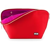 KUSSHI Washable Travel Makeup & Cosmetic Bag - Brush Organizer Sold Separately (Vacationer, Candy Apple Red/Pink)