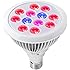 TaoTronics 24w Led Grow light Bulb , Grow Plant Light for Hydropoics Organic Mini Greenhouse (3 Bands)