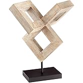 Ludan Cyan Lighting 11171 Gali #2 - sculpture-15 Inches Tall and 9 Inches Wide, Bleached Pecan Finish