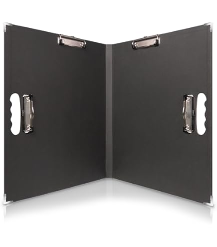 24x18 Inch Acrylic Clipboard With 11-Inch Hinge Clip - Black Professional Writing Panel