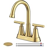 4 inch Brushed Gold Bathroom Sink Faucet with