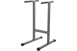 XMARK Dip Station, 500 lb. Weight Capacity Dip Stand, Gray or Black