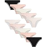 Jessica Simpson Women's Underwear - 10 Pack Seamless Bikini Briefs (S-XL)