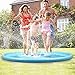 Ledivo Splash Pad& Sprinkler Mat 68'' Toddler Water Toys Fun for 1 2 3 4 5 6 Year Old Boys and Girls, Kids Outdoor Party Sprinkler Toy