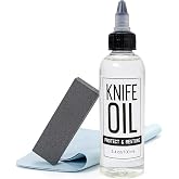 PuGez Knife Oil Rust Eraser Kit, Extra Large Rust Remover for Knives, Sword Maintenance Oil (3.4 oz) for Carbon Steel Blade, Cleaning, Protection And Lubricant Care Set