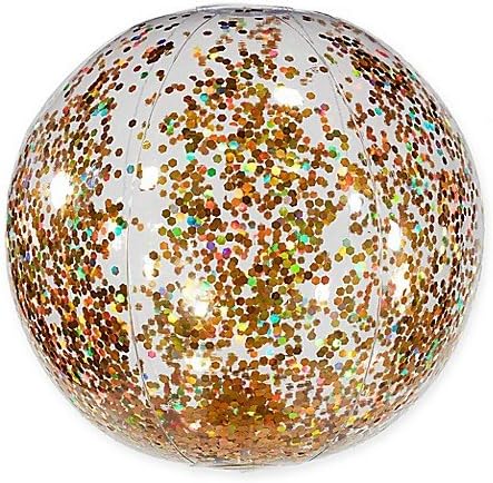 Pool Candy Glitter Beach Ball in Gold