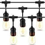 48ft LED Outdoor String Lights with 15+1(Spare) 1W