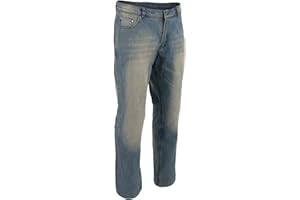 Milwaukee Leather Men's Classic Motorcycle CE Armored Riding Denim Jeans Pants Reinforced with Aramid Fibers
