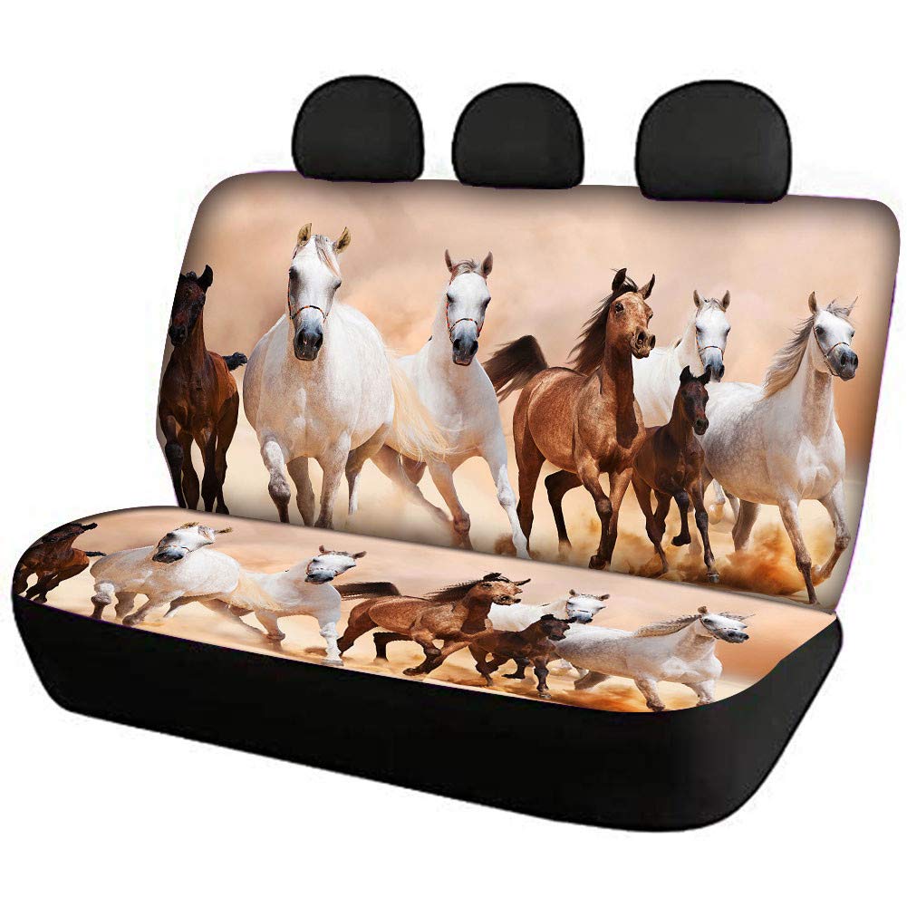 LedBack Crazy Horse Pattern Rear Seat Cover Suit for SUV,Sedan, Truck and Van Breathable Light Weight Car Back Seat Cover 23"x30"x47"