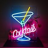 JURONGYILU Cocktails Neon Sign Colorful Led Bar