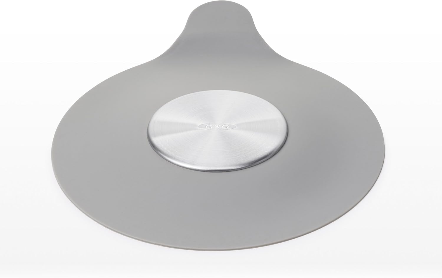 OXO Good Grips Silicone/Stainless Steel Tub Stopper, Grey, 6-inch - Drain Stoppers