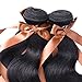 Allrun Hair 7A Brazilian Body Wave 3 Bundles with Free Part Lace Closure 100% Unprocessed Human Hair Weave Extensions Bundles with 4×4 Closures (18 20 22+18