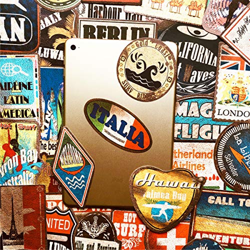 36PCS Large Vintage Beach Surfing Sign Stickers Waterproof Laptop Stickers Car Bicycle Suitcase Computer Water Bottle Mobile Phone Stickers Decals (Retro Sandbeach 36) - Thumbnail 5