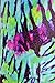 Girls Gymnastics Leotard - Tank with Keyhole (Aqua Tie Dye, Youth 6-7)