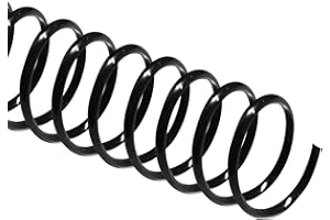 TOTiyea 50 Pack Plastic Spiral Binding Coils,20mm(3/4 ") Binding Spirals,170 Sheet Capacity,4:1 Pitch, Black