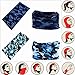 VANCROWN Headwear Head Wrap Sport Headband Sweatband 220 Patterns 12 in 1 Magic Scarf 12PCS & 6PCS 12 in 1 (12PCS.Camouflage 1)