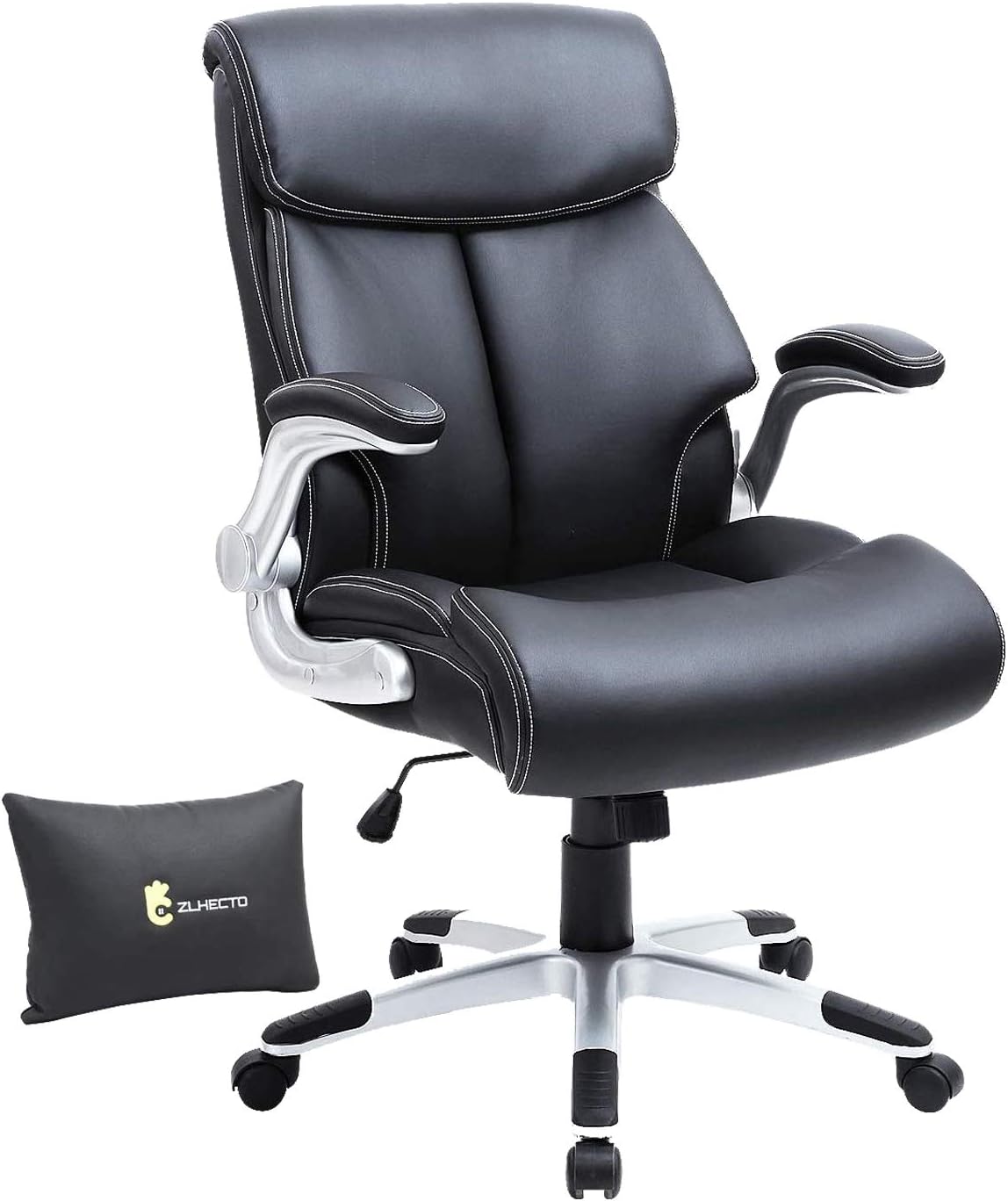 Ergonomic Office Chair,5 Years Warranty Weight Support 300 lbs,High Back Executive Chair with Thick Foam Cushion,Lumbar Support and Rocking Back,PU Leather Desk Chair