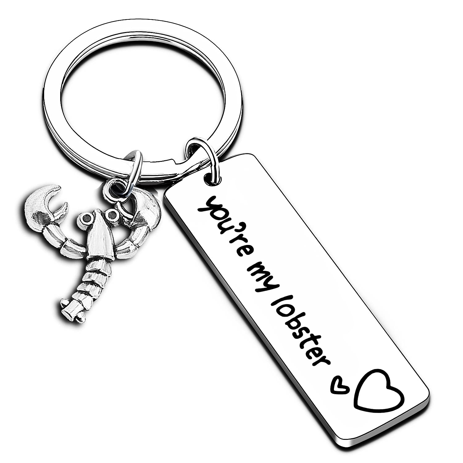 Nimteve You're My Lobster Keychain Gift for Boyfriend Girlfriend Keyring Husband Gifts From Wife Anniversary Jewellery Valentines Day Gift (You're My Lobster)