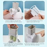 Tugeem Electric Cheese Grater USB Rechargeable Vegetable Spiralizer 3 Blades view 3