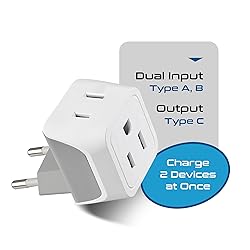 Ceptics European Travel Plug Adapter Europe Power