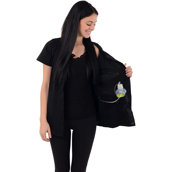 Leather Booties Mastectomy Top With Drain Pockets - Post Surgery ...