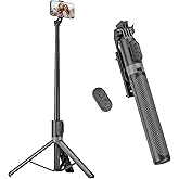 RISEOFLE 71&rdquo; Phone Tripod &amp; Selfie Stick, Portable All in One Extendable Cell Phone Tripod Stand, with Wireless Remote Control for iPhone/Samsung/Android/Camera