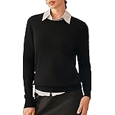 KVSS Women's 100% Pure Cashmere Crewneck Sweater Long Sleeve Pullover Sweater for Women
