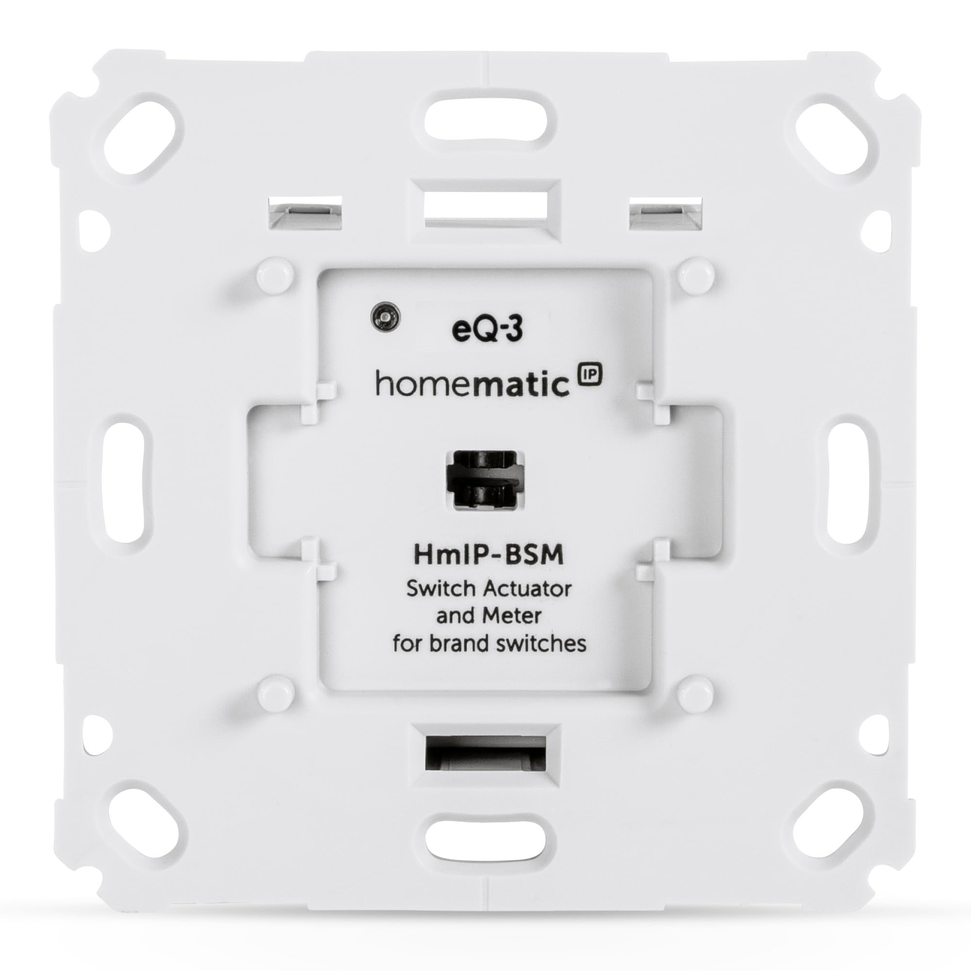 Homematic IP Smart home switching measurement actuator for brand switches, also switches devices via app or voice command via Amazon Alexa, 142720A0, 230V/50Hz/5A