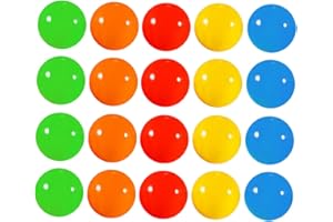 GRIRIW 20pcs Colored Plastic Lottery Balls Sphere Game Balls for Party Raffle Drawing and Entertainment