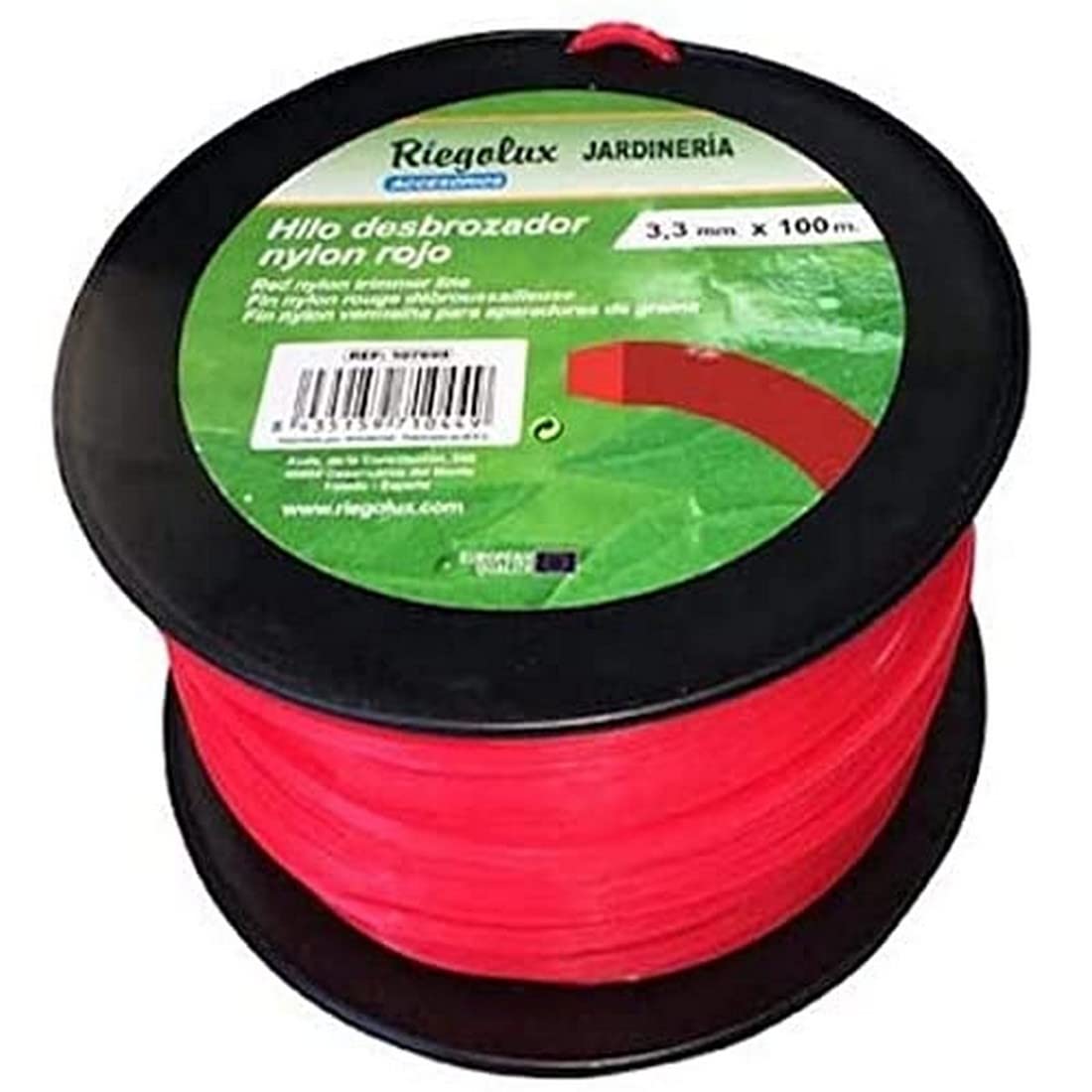 Riegolux 107667 Nylon Square Trimmer Thread, Red, 3 mm x 100 m