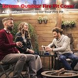 Zettum Fire Pit Cover Round 100 cm Heavy Duty 600D Waterproof view 2