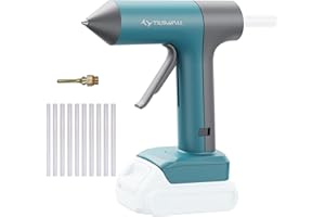 Tilswall 100W Cordless Hot Glue Gun Compatible with Dewalt 18V/20V Battery, Full Size Glue Gun 90s Fast Preheating with 10PCS 0.43'' Glue Sticks for DIY Crafting and Home Repair(Battery Not Included)