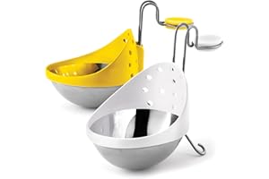 Cuisipro 747308 Stainless Steel Egg Poacher, Set of 2, Multicolored