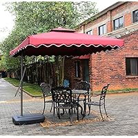 Sale Tylor S Garden 8 1 2 Ft Cantilever Outdoor Patio Umbrella Uv Resistant 100 Polyester Burgundy Umbrella Hole Premium