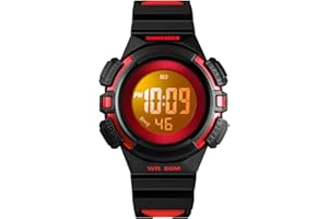 CakCity Kids Watches Digital Outdoor Sport Waterproof Electrical EL-Lights Watches with Alarm Luminous Stopwatch Casual Military Child Wrist Watch Gift for Boys Girls Ages 5-10