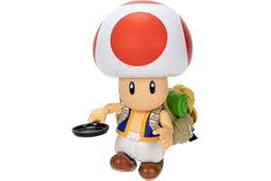 The Super Mario Bros. Movie - 5 Inch Action Figures Series 1 – Toad Figure with Frying Pan Accessory