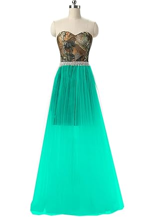 teal camo bridesmaid dresses