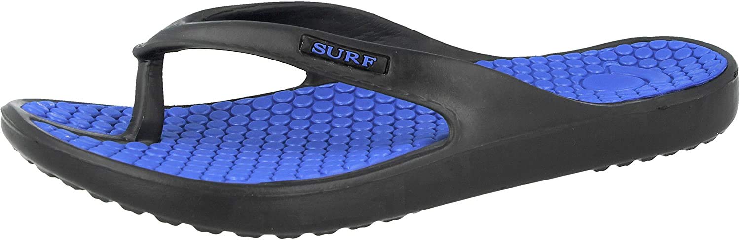Ladies Mens SURF Eva/Quiva Toe Post Surf Flip Flop Flat Summer Beach  Sandals Shoe Size 3-8