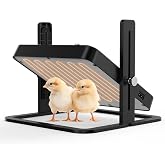 HOWOOIUA Upgraded Chick Heating Plate with Adjustable Height &amp; Angle, Thermostatic Control Chick Warmer Pad for Enclosed Indoor Space &ndash; Ideal for Chicks, Ducklings, Quail, and Birds