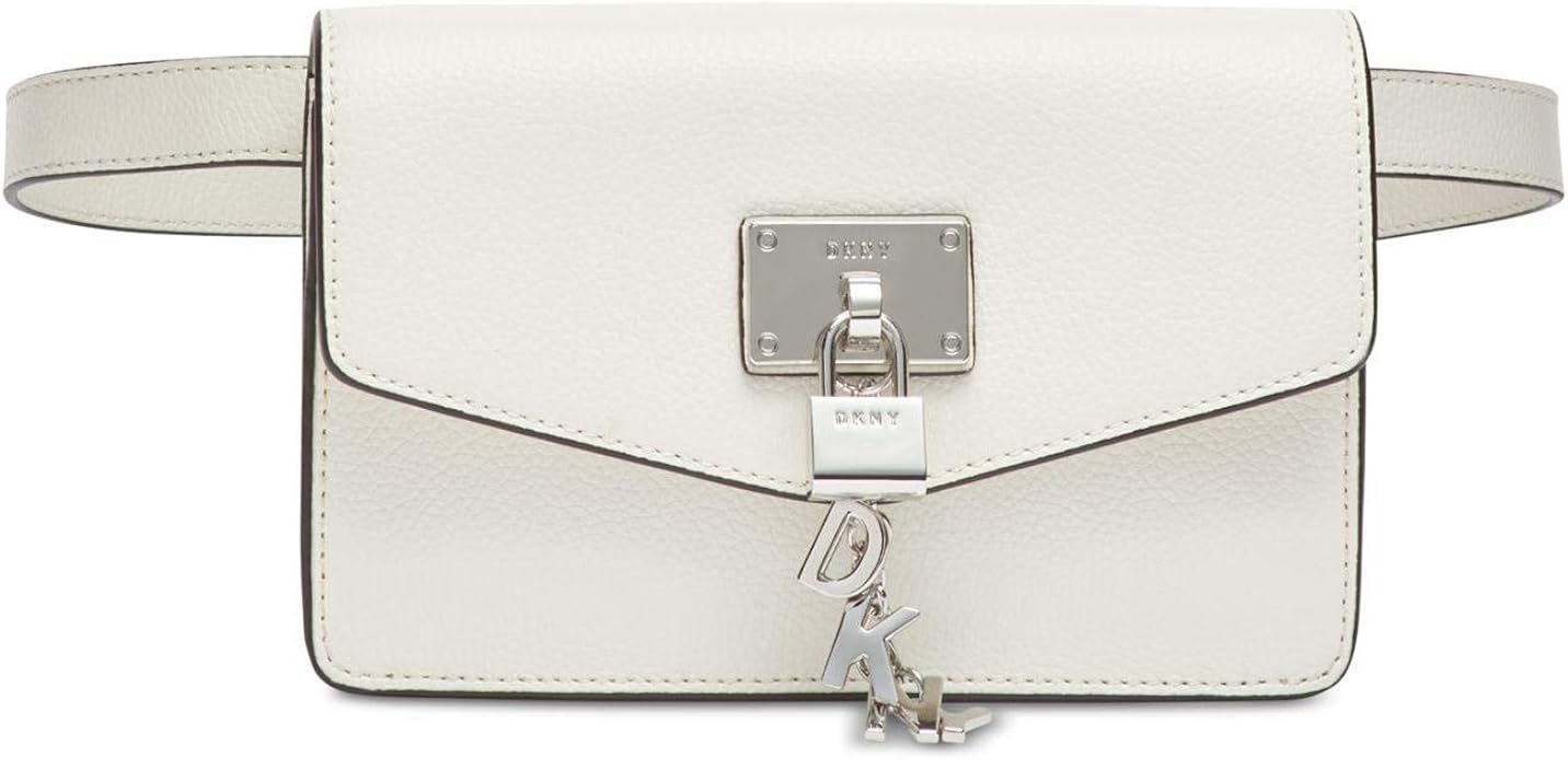 dkny white luggage